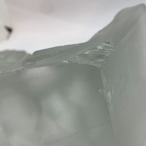 ART DECO CZECH FROSTED ART GLASS BOOKENDS CZECHOSLOVAKIA SIGNED 4"L X 3"W X 5"H - Picture 8 of 14